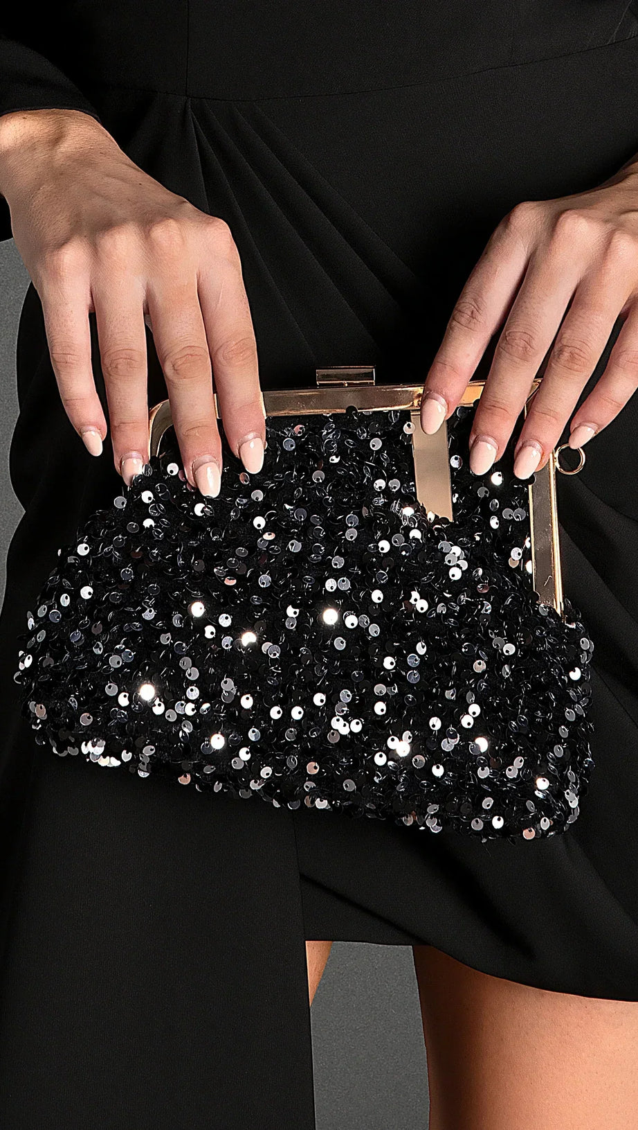 GERASIMOS GLITTER SEQUIN HANDBAG