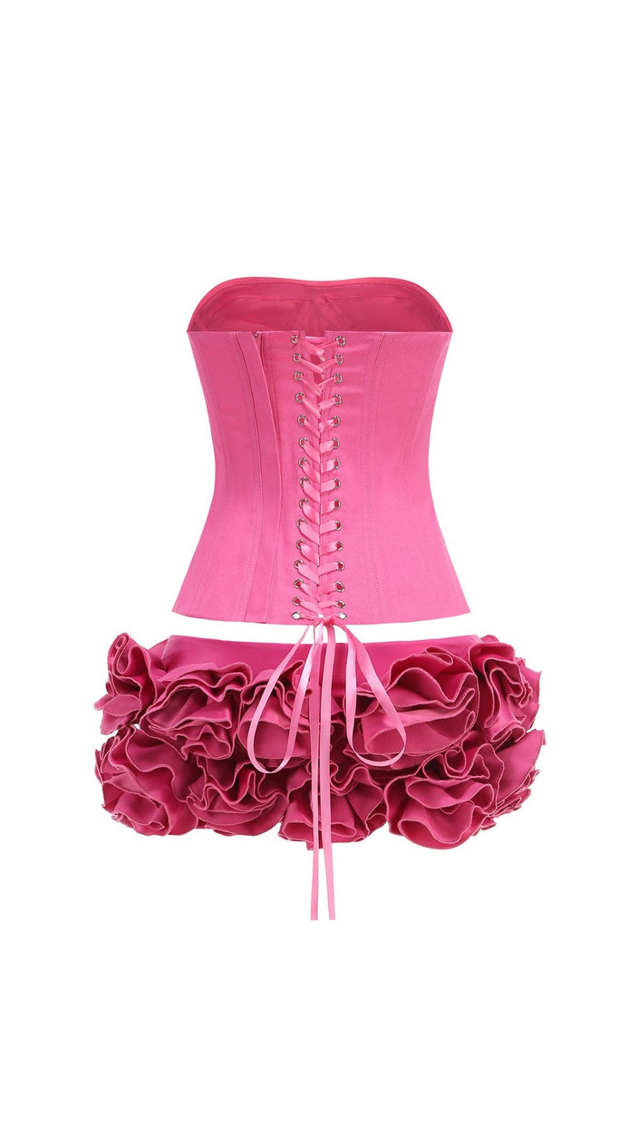 CLEGG PINK CORSET FLOWER TWO-PIECE SET