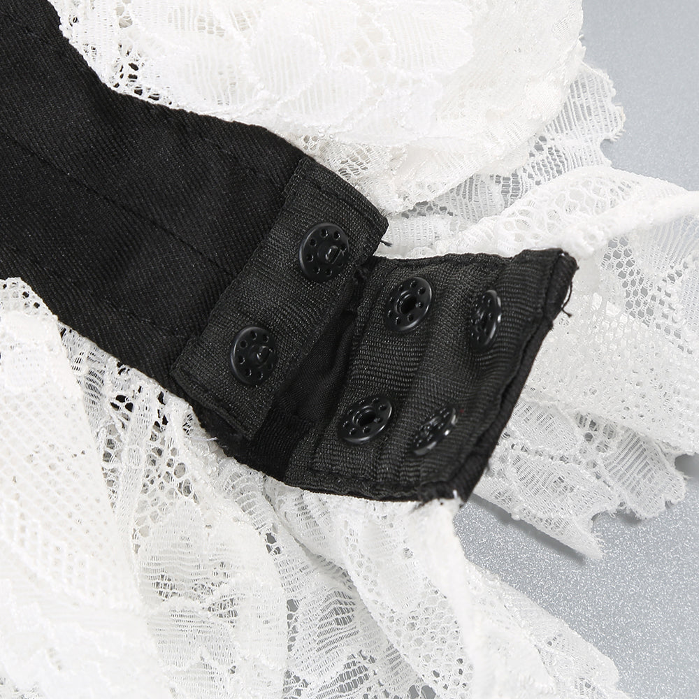 AIIZIE V-NECK LACE-EMBELLISHED JUMPSUIT BLAZER IN BLACK - product image
