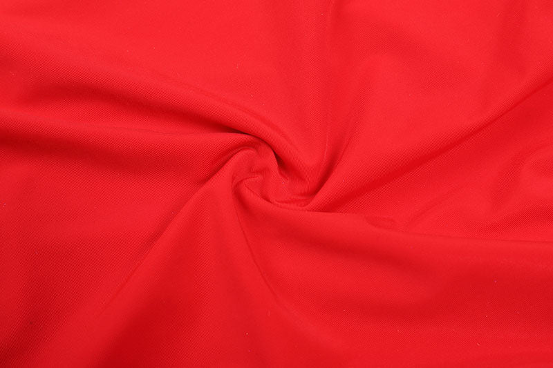 MINI ABITO ROSSO CON CAPPUCCIO E PIEGHE