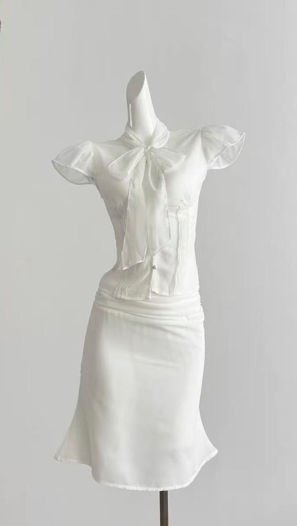 Irène Ruffled Tulle Top & Skirt Set