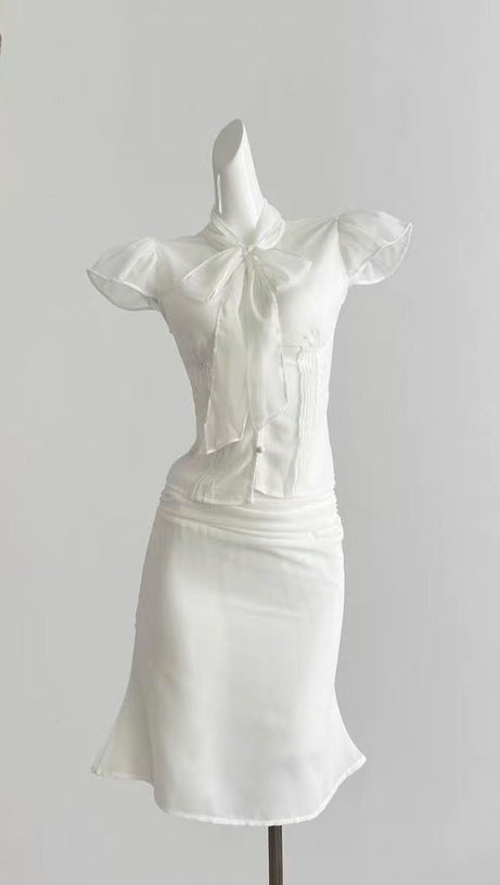 Irène Ruffled Tulle Top & Skirt Set