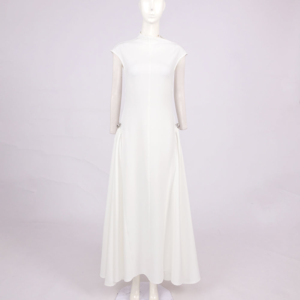Skater-Maxikleid Weiß 