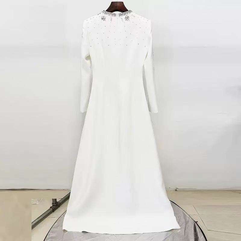 Ivory Starburst Beaded Mermaid Gown