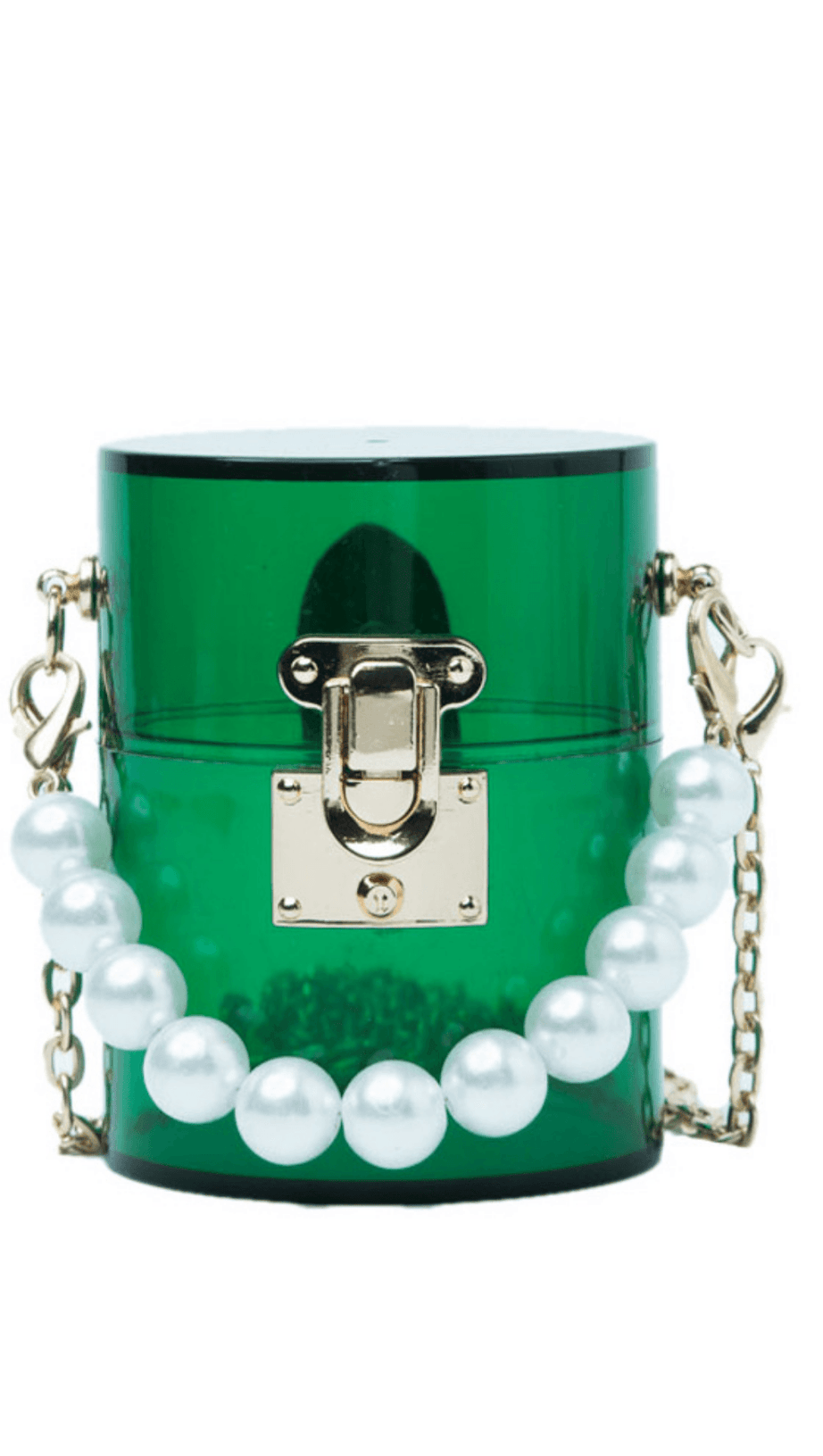 BORSA IN GELATINA DI PERLE ACRILICHE MARRONI