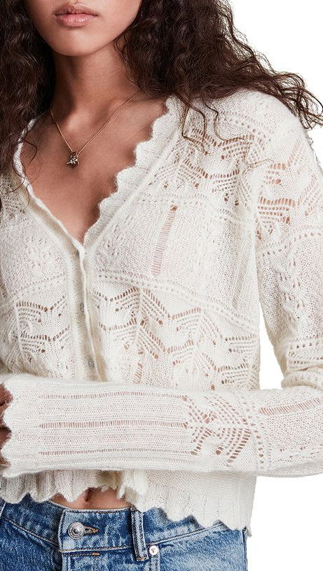 CARDIGAN VANESSA BIANCO GESSO 