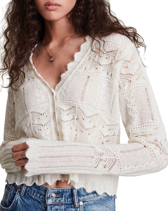 AIIZIE CHALK WHITE VANESSA CARDIGAN - product image