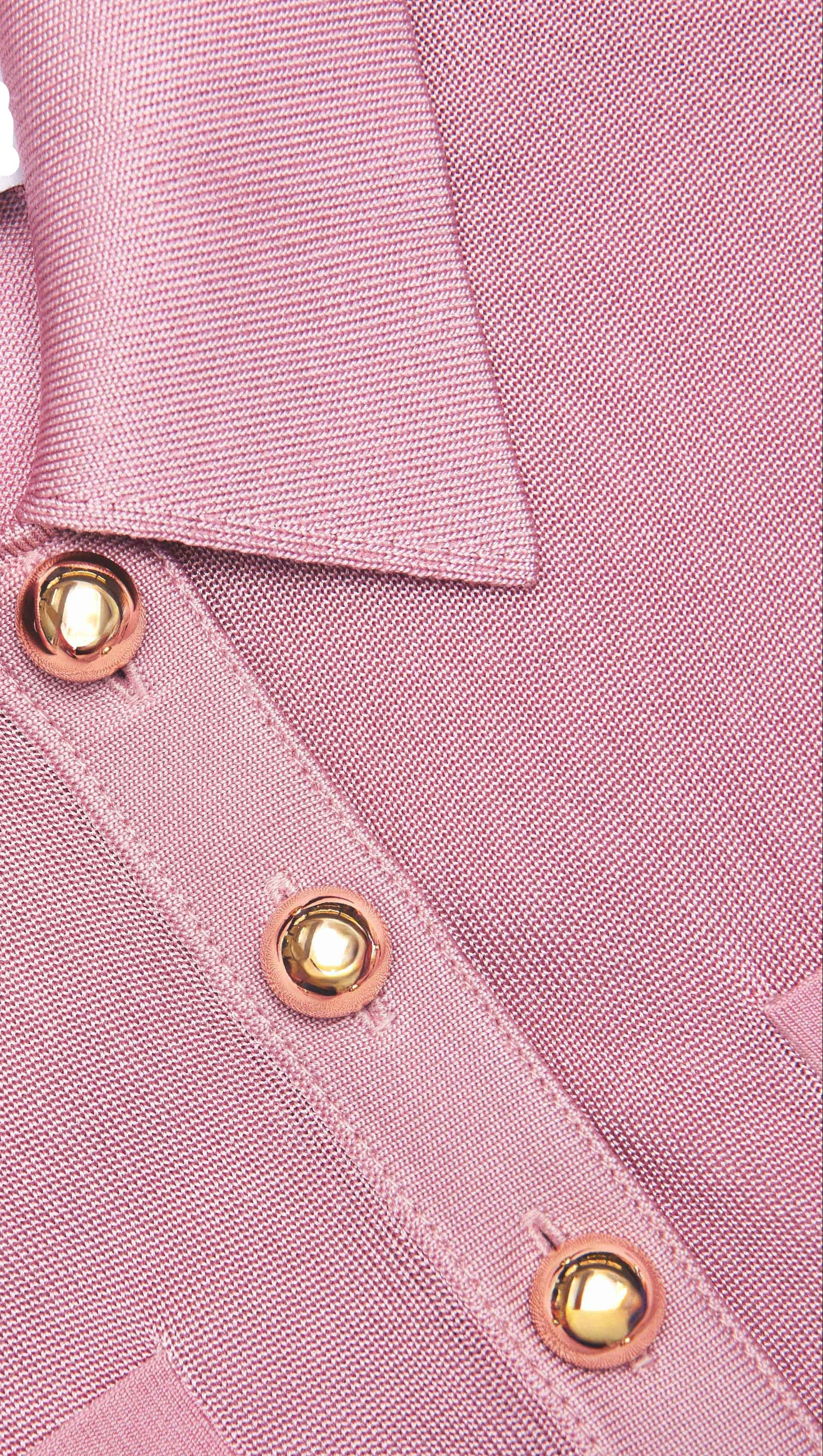 DOMINIC PINK VISCOSE KNIT MIDI DRESS