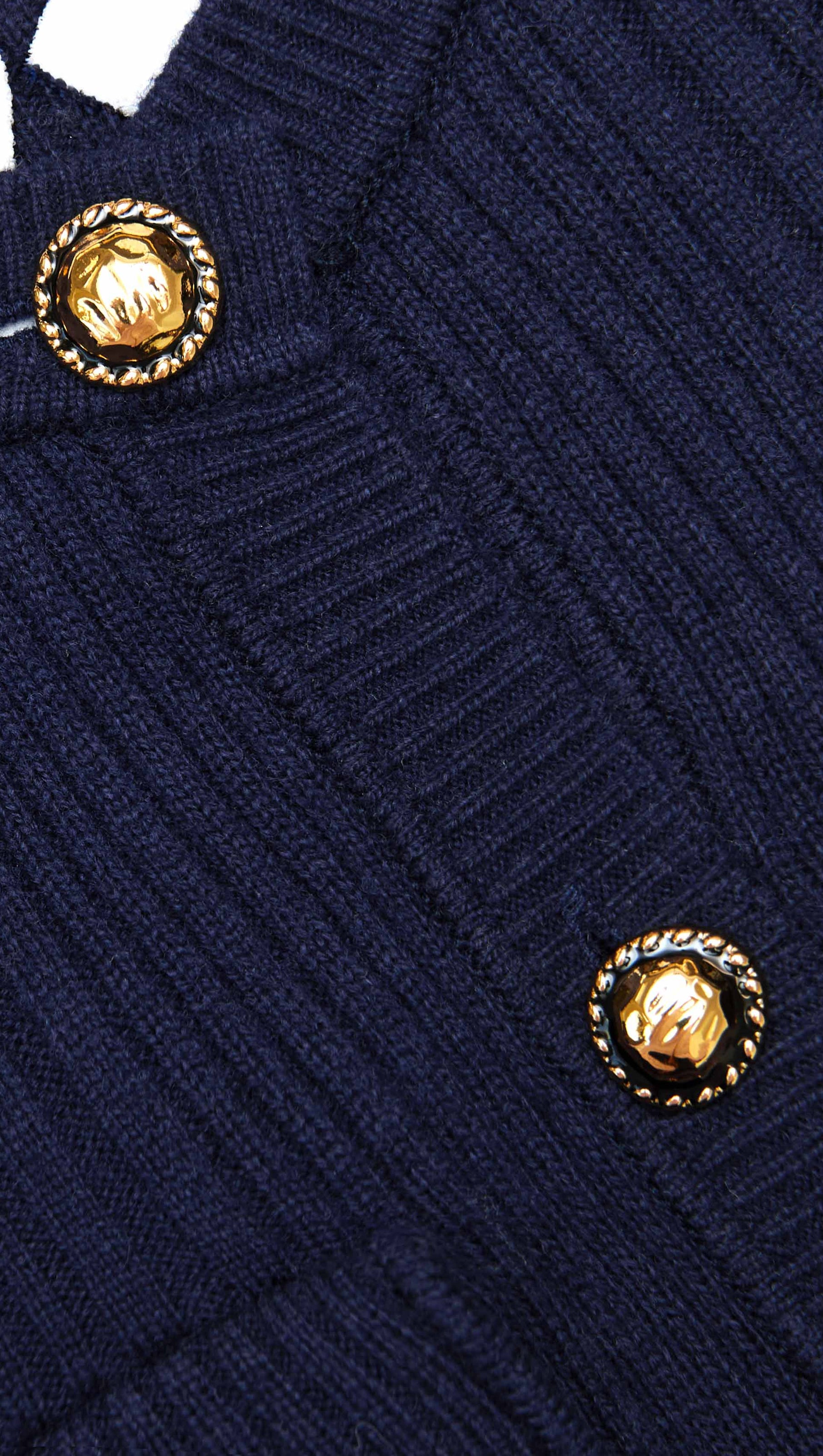 AIIZIE JANE NAVY KNIT TAFFETA MIDI DRESS - product image
