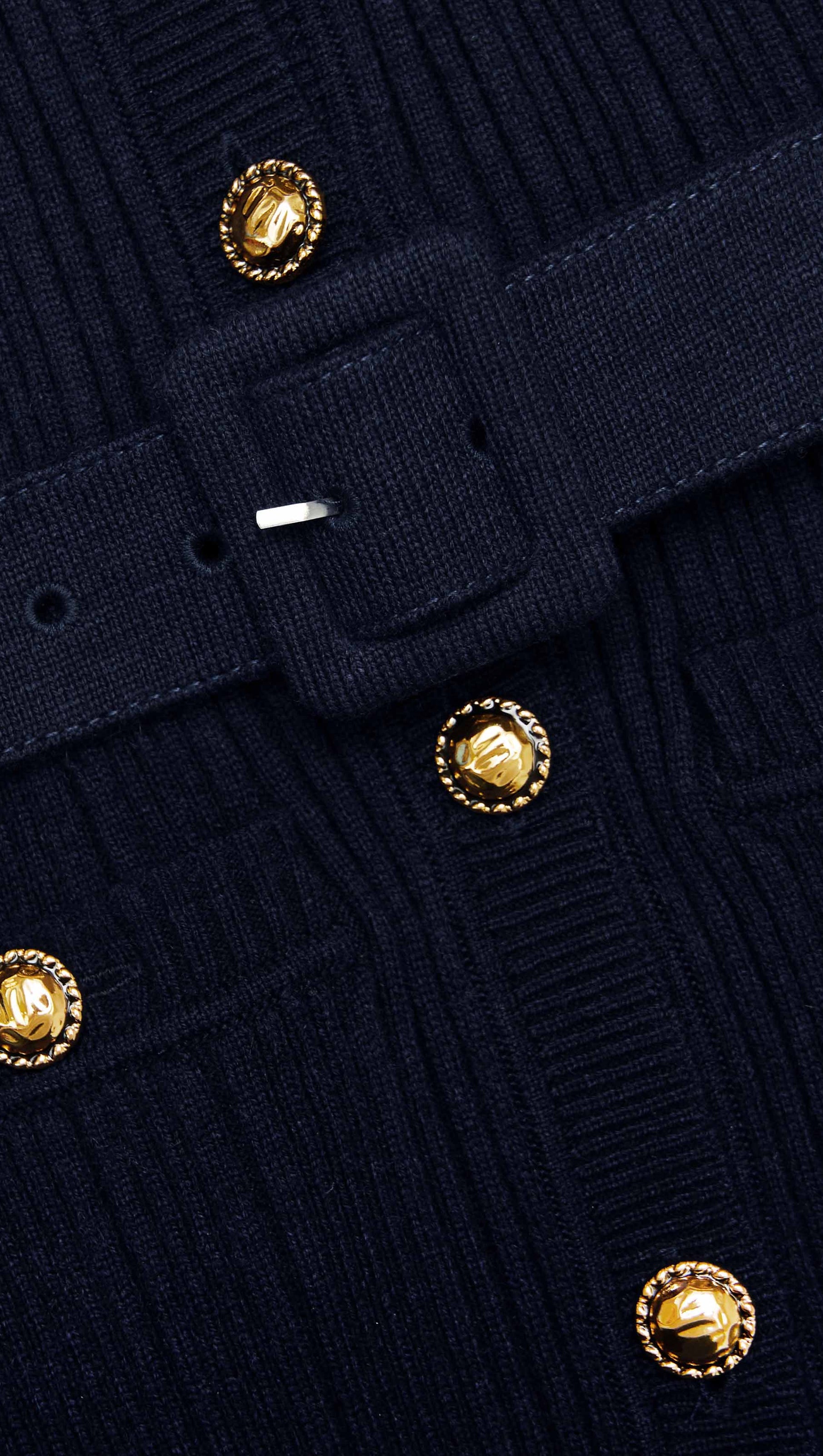 AIIZIE CARLIN NAVY VISCOSE KNIT MINI DRESS - product image