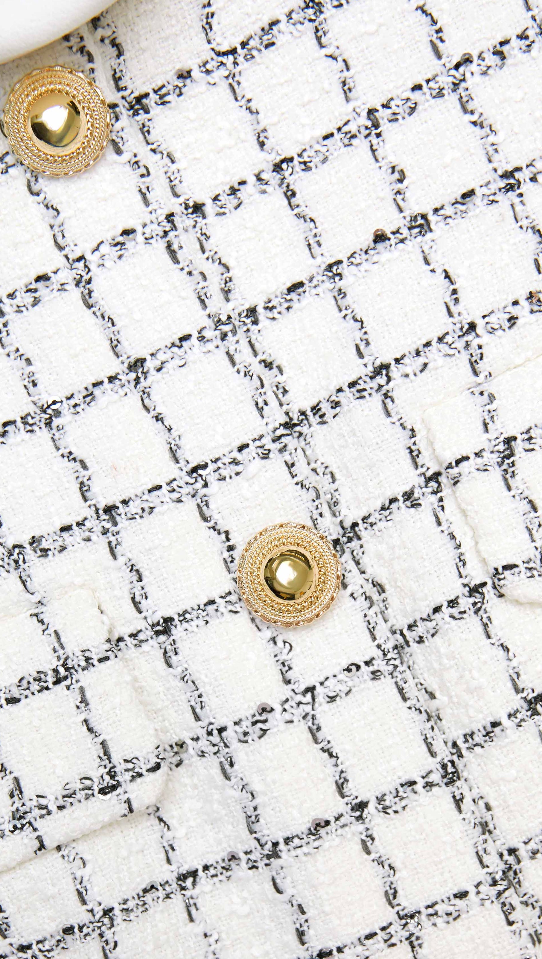 AIIZIE SALOME CHECK BOUCLE MINI DRESS - product image
