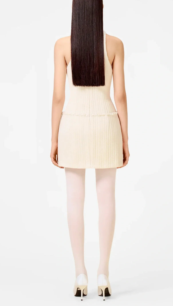 AIIZIE ABENE SLEEVELESS BEADED EMBELLISHED KNIT MINI DRESS - product image