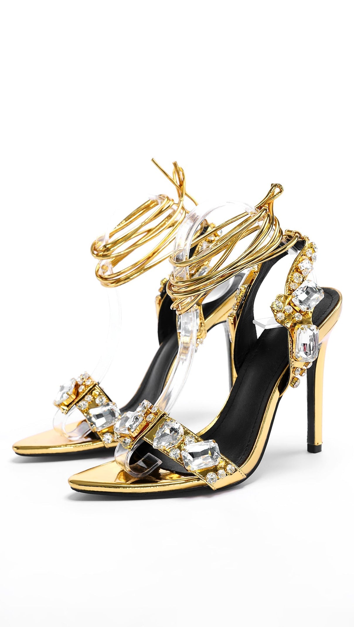 AIIZIE ADALINE POINTED-TOE DIAMANTE HEELS - product image
