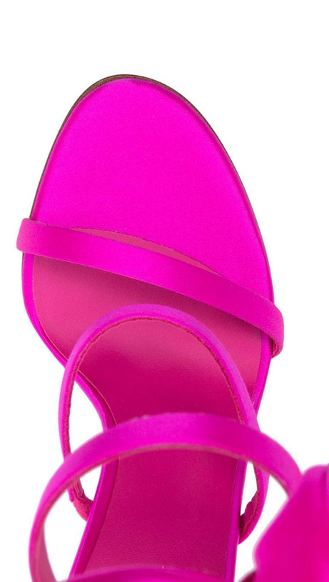 Alana Rose Twists Satin Sandalen - Rosa