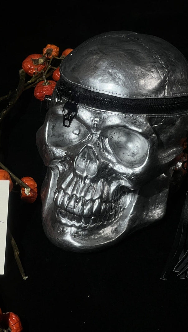 AIIZIE SILVER SKULL CLUTCH - product image