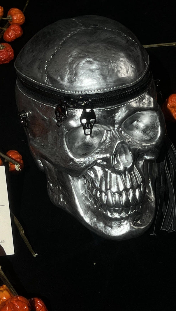 AIIZIE SILVER SKULL CLUTCH - product image