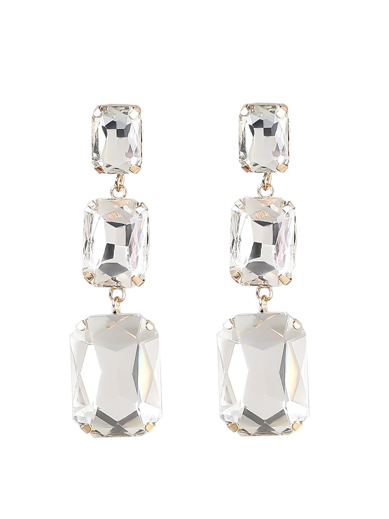ALCOTT CRYSTAL GEM DRAP EARRINGS
