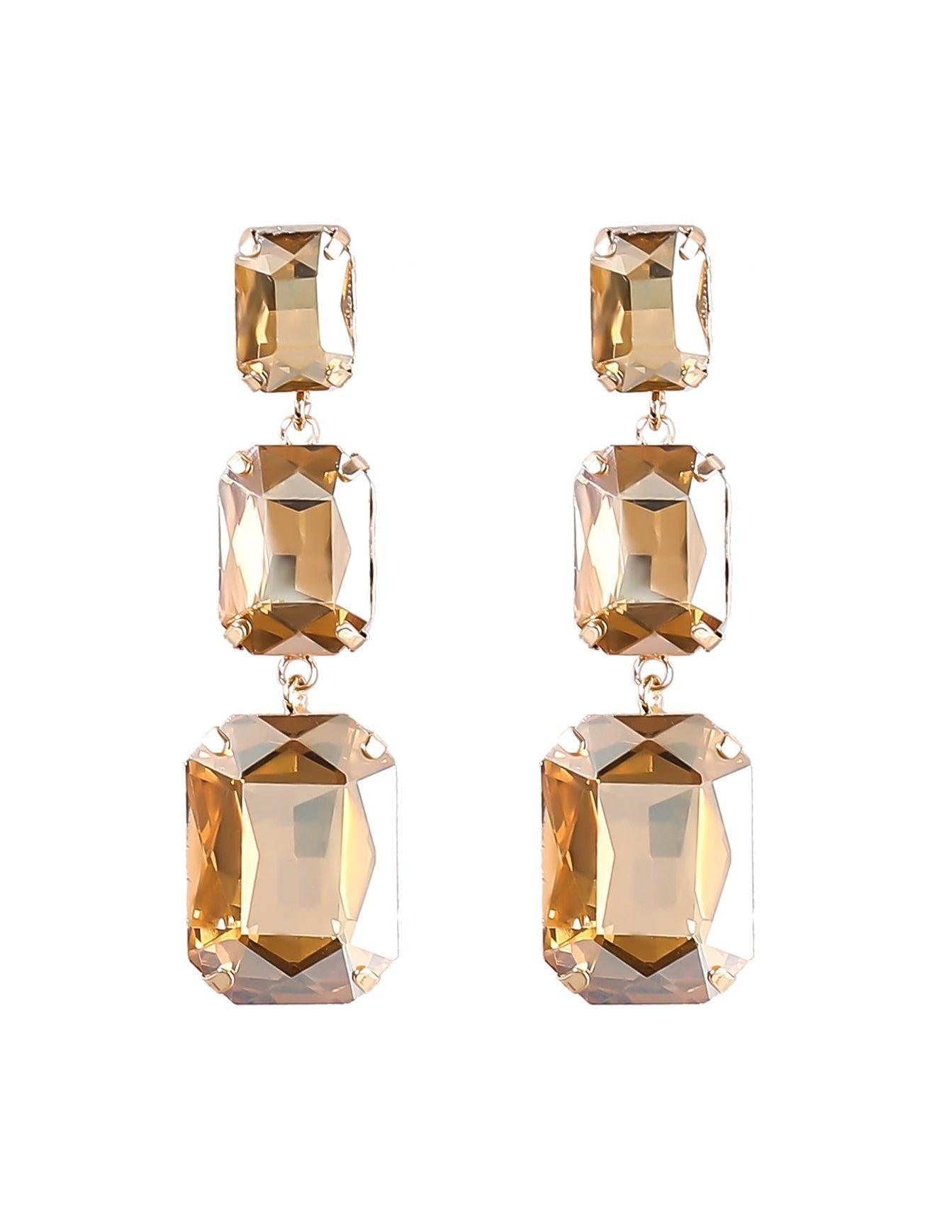 ALCOTT CRYSTAL GEM DRAP EARRINGS