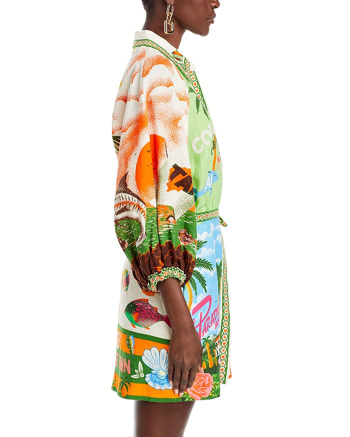 AIIZIE PARADISO PRINTED LINEN DRESS - product image