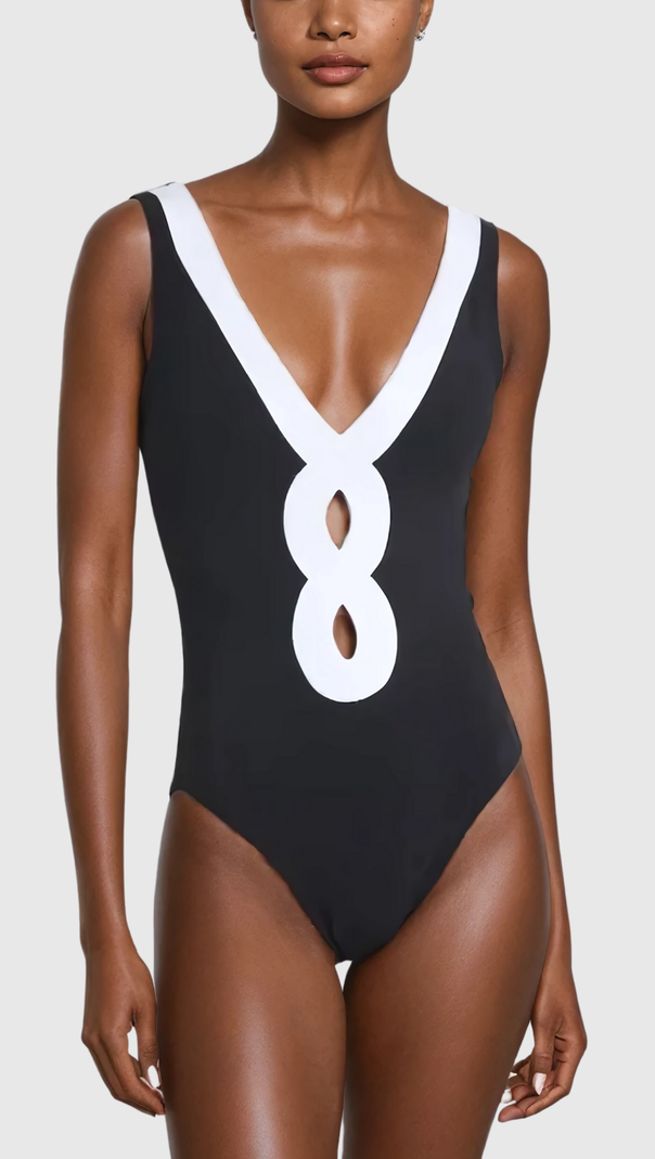 AIIZIE REBECCA PLUNGE CUTOUT ONE PIECE SWIMSUIT - product image