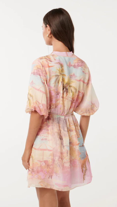 FRANNY MULTICOLOR FLORAL PRINT MINI DRESS