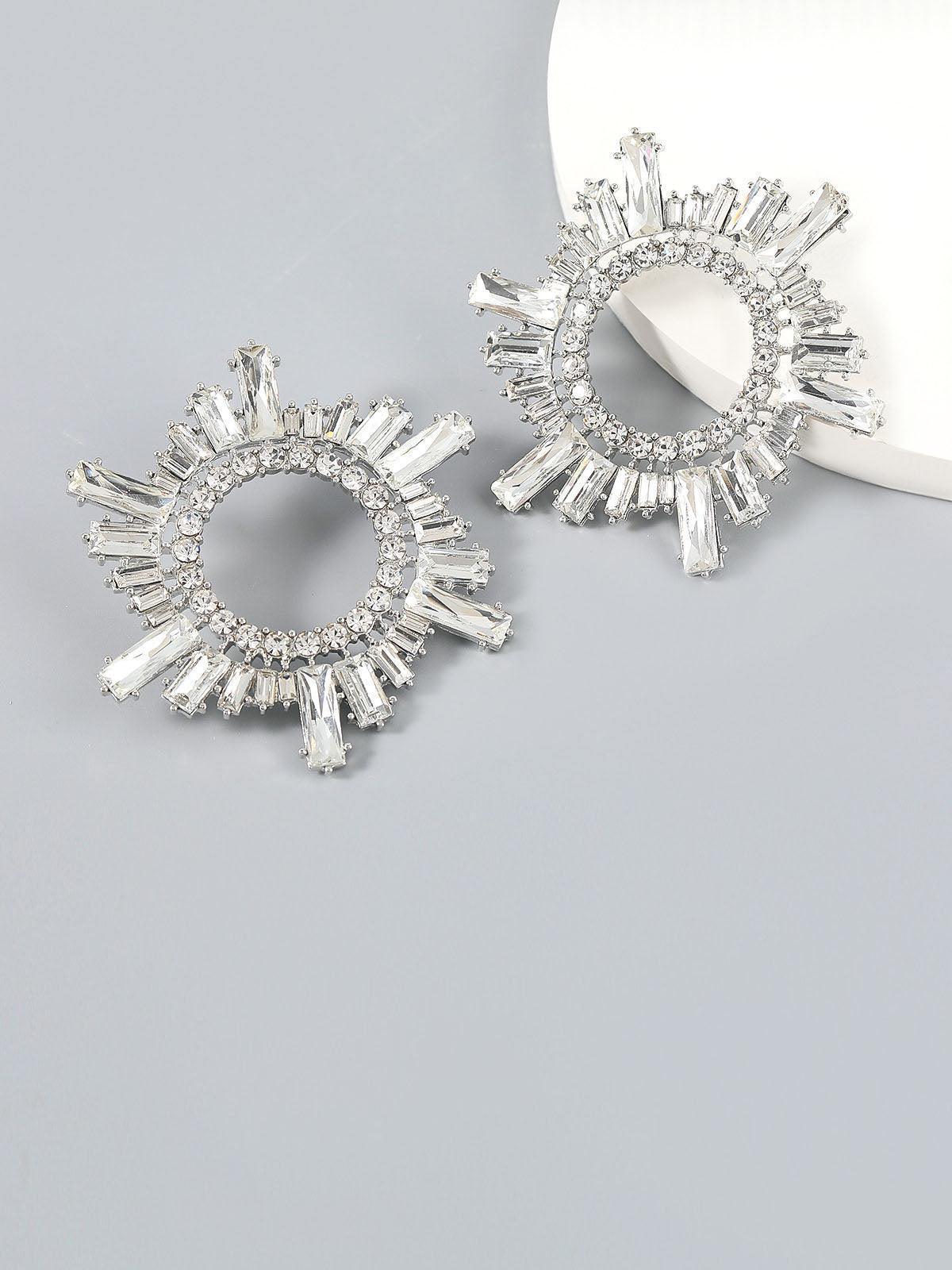 ANISA CRYSTAL HOOP EARRINGS