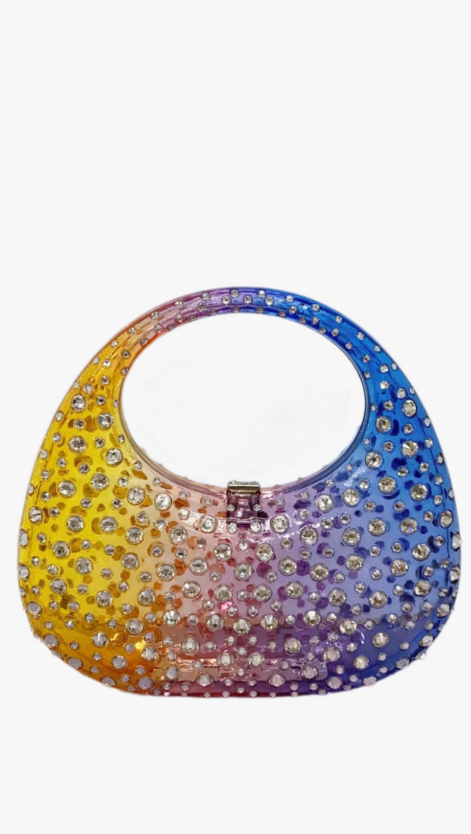 ANNABEL CLEAR CRYSTAL EMBELLISHED ACRYLIC CLUTCH