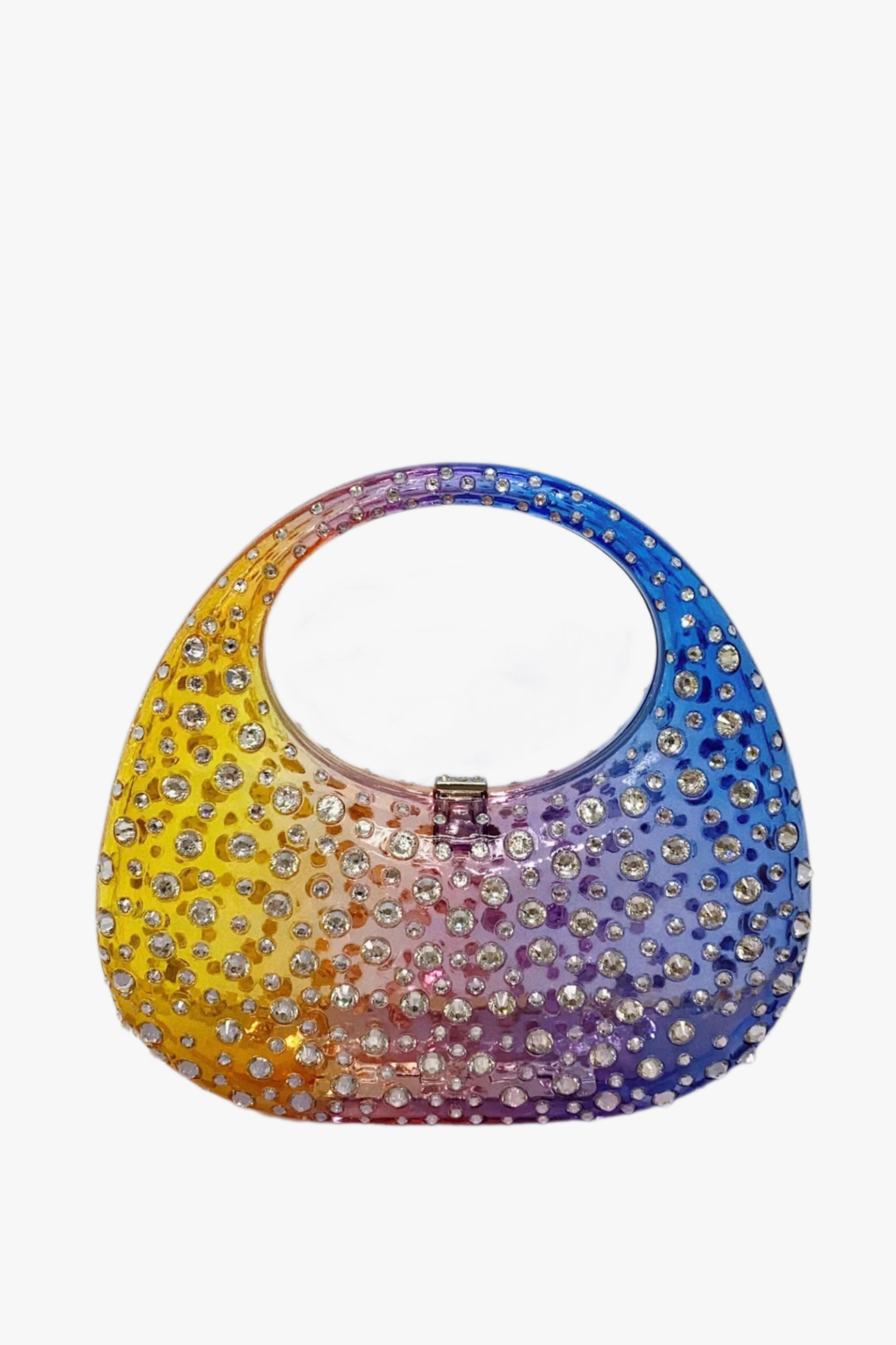 AIIZIE ANNABEL CLEAR CRYSTAL EMBELLISHED ACRYLIC CLUTCH - product image