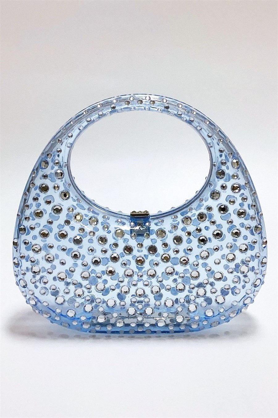 AIIZIE ANNABEL CLEAR CRYSTAL EMBELLISHED ACRYLIC CLUTCH - product image
