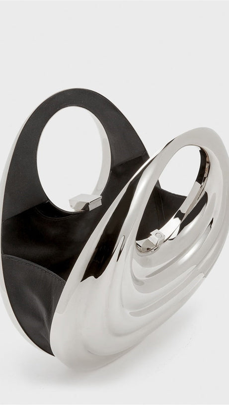 ANNABEL METAL CLUTCH - SILVER