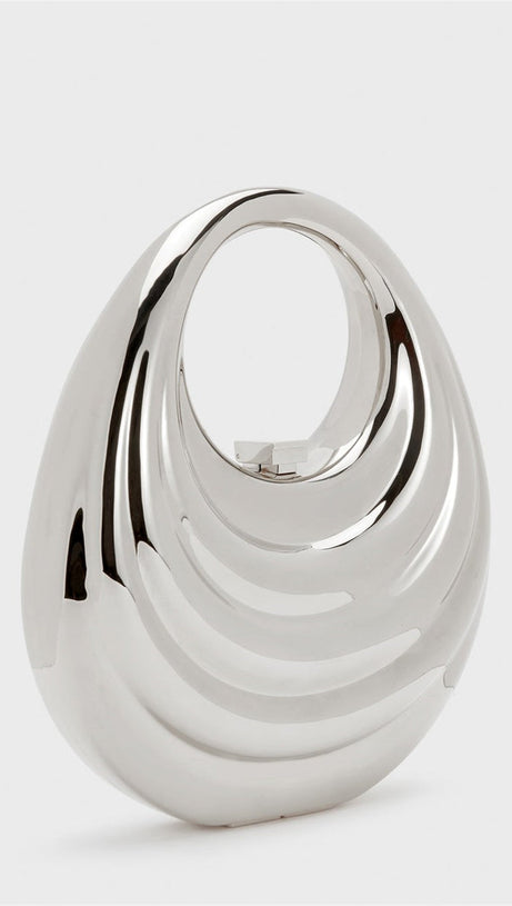 ANNABEL METAL CLUTCH - SILVER