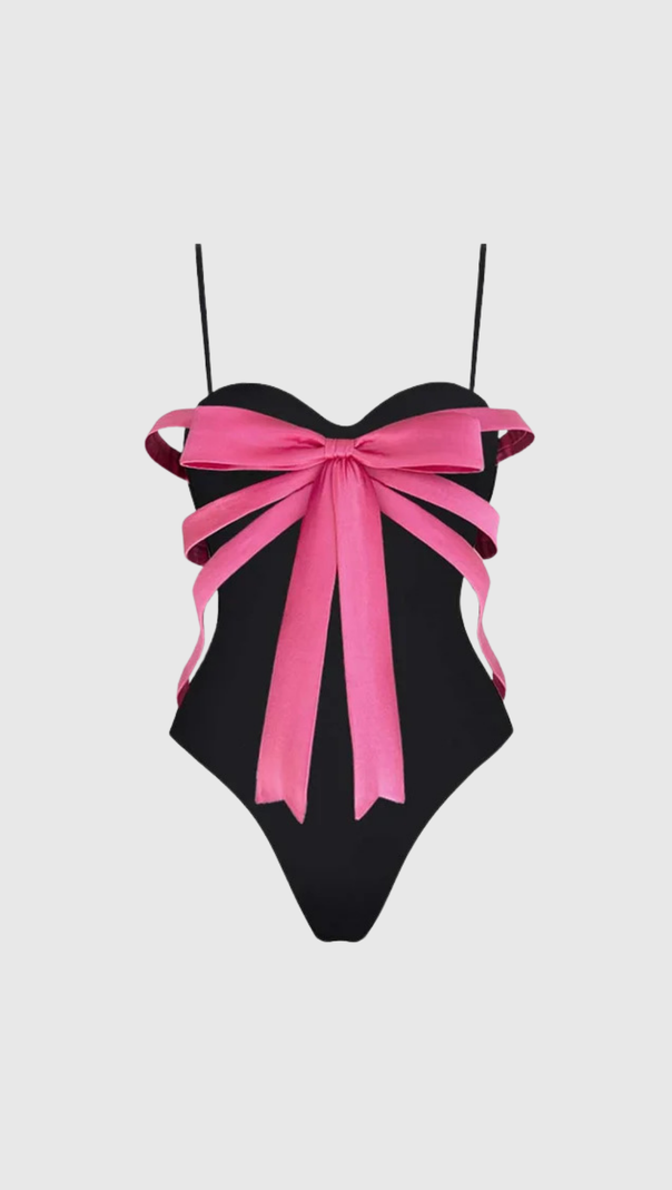 AIIZIE POPPY BOW SPAGHETTI SWIMWEAR - product image
