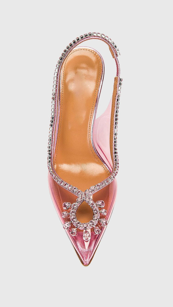 AIIZIE ARABELA RHINESTONE EMBELLISHED PUMPS - PINK - product image