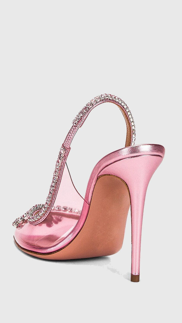 AIIZIE ARABELA RHINESTONE EMBELLISHED PUMPS - PINK - product image