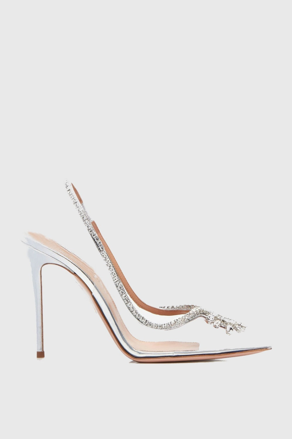 ARABELA RHINESTONE EMBELLISHED PUMPS - SILVER