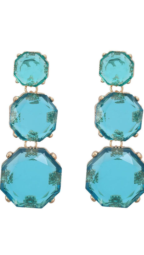 Artsy Lange Tropfenohrringe mit Strasssteinen