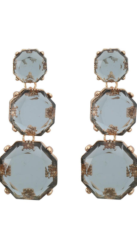 Artsy Lange Tropfenohrringe mit Strasssteinen