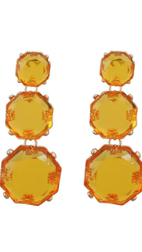 Artsy Lange Tropfenohrringe mit Strasssteinen