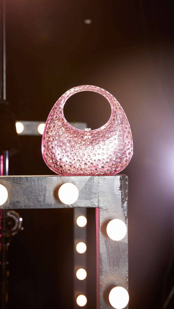 AIIZIE CLEAR EMBELLISHED BAG IN PINK - product image