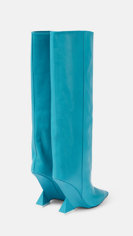 Astrid Heterotypische Kniehohe Stiefel - Blau