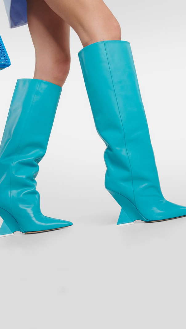 AIIZIE ASTRID HETEROTYPIC KNEE-HIGH BOOTS - BLUE - product image