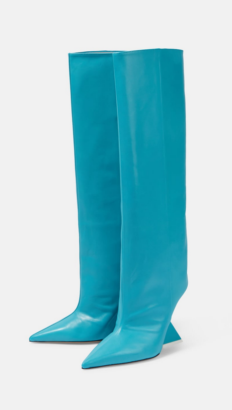 Astrid Heterotypische Kniehohe Stiefel - Blau
