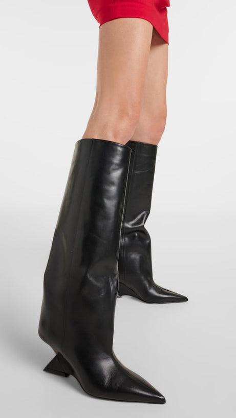 Astrid Heterotypische Kniehohe Stiefel - Schwarz