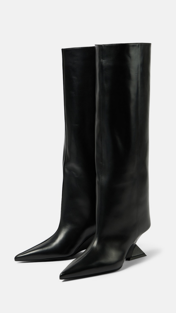 AIIZIE ASTRID HETEROTYPIC KNEE-HIGH BOOTS - BLACK - product image