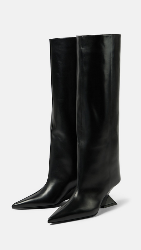 Astrid Heterotypische Kniehohe Stiefel - Schwarz