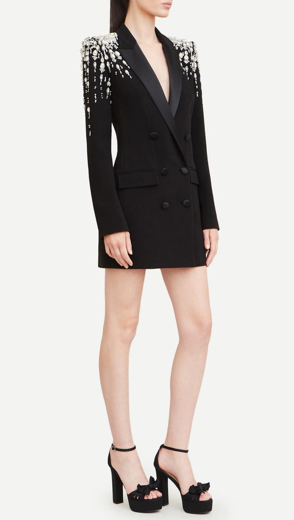 AURORA CRYSTAL EMBELLISHED BLAZER DRESS