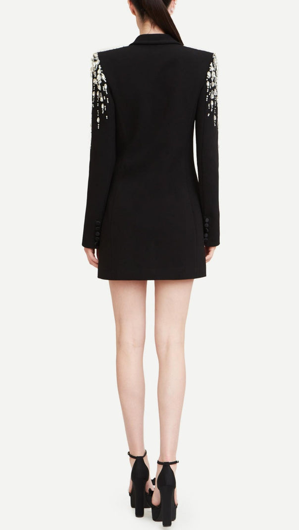 AURORA CRYSTAL EMBELLISHED BLAZER DRESS