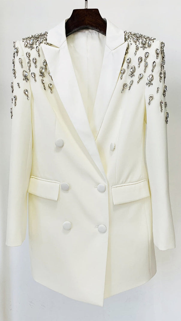 AURORA CRYSTAL EMBELLISHED BLAZER DRESS