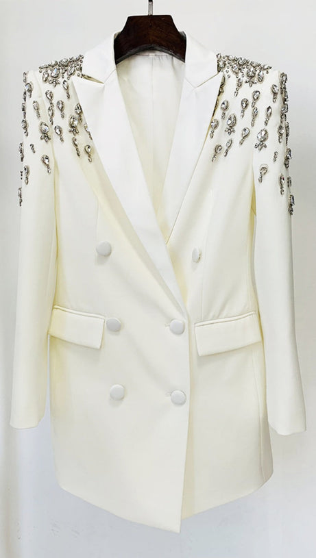 Blazerkleid „Aurora“ mit Kristallverzierung