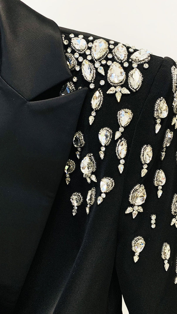 AURORA CRYSTAL EMBELLISHED BLAZER DRESS